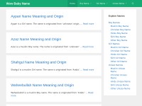 Desktop screenshot for wowbabyname.com