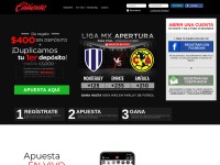 Desktop screenshot for caliente.mx