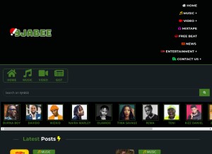 How 9jabee.com looks like on a tablet such as an iPad.