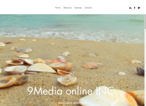 How 9mediaonline.com looks like on a tablet such as an iPad.