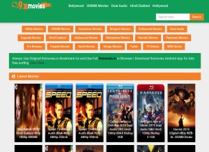 How 9xmovies.guru looks like on a tablet such as an iPad.