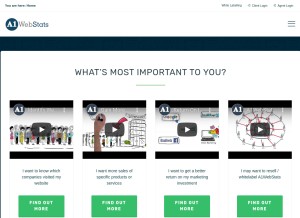 How a1webstats.com looks like on a tablet such as an iPad.