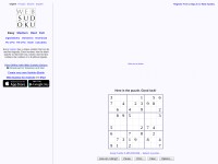 Desktop screenshot for websudoku.com