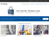 Desktop screenshot for identrust.com