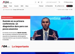 How a24.com looks like on a tablet such as an iPad.