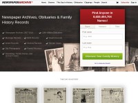 Desktop screenshot for newspaperarchive.com