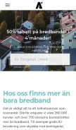 How a3.se looks like on a mobile device such as an iPhone.