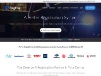 Desktop screenshot for regfox.com