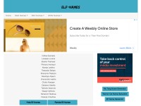 Desktop screenshot for elf-names.com