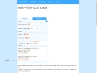 Desktop screenshot for percent-off.com