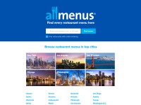 Desktop screenshot for allmenus.com