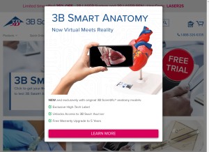 How a3bs.com looks like on a tablet such as an iPad.