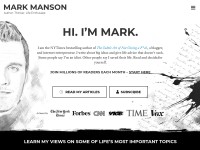 Desktop screenshot for markmanson.net