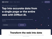Desktop screenshot for diffbot.com