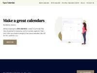 Desktop screenshot for typecalendar.com