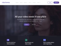 Desktop screenshot for clipchamp.com