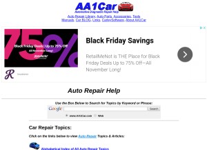 How aa1car.com looks like on a tablet such as an iPad.