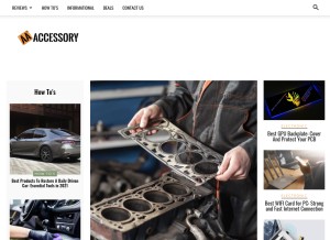 How aaaccessory.com looks like on a tablet such as an iPad.