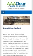 How aaaclean.co.uk looks like on a mobile device such as an iPhone.