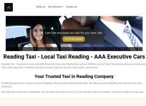 How aaaexecutivecars.co.uk looks like on a tablet such as an iPad.