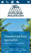 How aaapoolmaintenance.com looks like on a mobile device such as an iPhone.