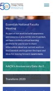 How aacnnursing.org looks like on a mobile device such as an iPhone.