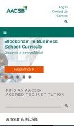 How aacsb.edu looks like on a mobile device such as an iPhone.