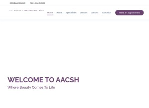 How aacsh.com looks like on a tablet such as an iPad.