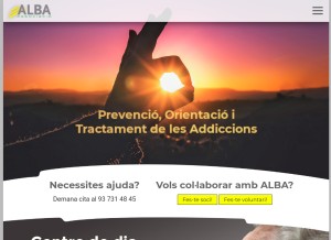 How aalba.org looks like on a tablet such as an iPad.