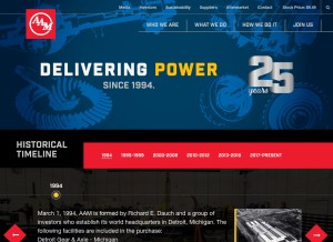 How aam.com looks like on a tablet such as an iPad.