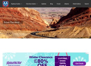 How aaroads.com looks like on a tablet such as an iPad.