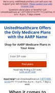 How aarpmedicareplans.com looks like on a mobile device such as an iPhone.