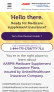 How aarpmedicaresupplement.com looks like on a mobile device such as an iPhone.