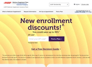 How aarpmedicaresupplement.com looks like on a tablet such as an iPad.