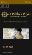How aashkaanya.com looks like on a mobile device such as an iPhone.