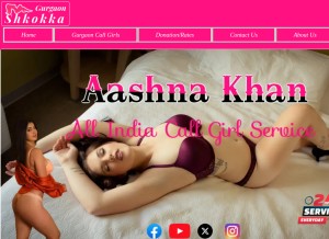 How aashnakhan.com looks like on a tablet such as an iPad.