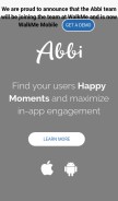 How abbi.io looks like on a mobile device such as an iPhone.