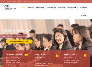 How abbslaw.edu.in looks like on a tablet such as an iPad.