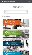 How abc-clio.com looks like on a mobile device such as an iPhone.