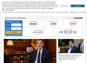 How abc.es looks like on a tablet such as an iPad.