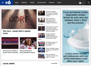 How abc6onyourside.com looks like on a tablet such as an iPad.