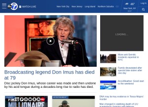 How abc7ny.com looks like on a tablet such as an iPad.