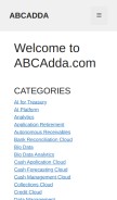 How abcadda.com looks like on a mobile device such as an iPhone.