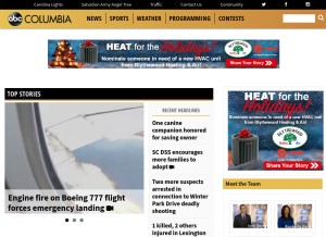 How abccolumbia.com looks like on a tablet such as an iPad.