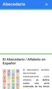How abcdario.org looks like on a mobile device such as an iPhone.