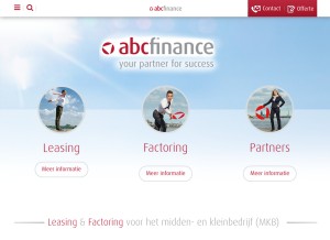 How abcfinance.nl looks like on a tablet such as an iPad.