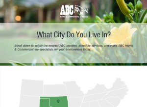 How abchomeandcommercial.com looks like on a tablet such as an iPad.