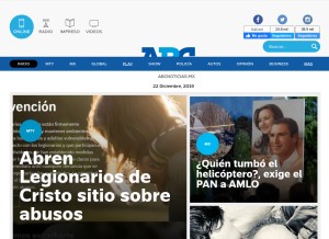How abcnoticias.mx looks like on a tablet such as an iPad.
