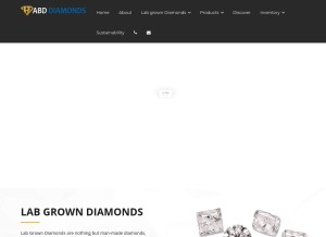 How abddiamonds.com looks like on a tablet such as an iPad.