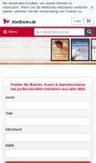 How abebooks.de looks like on a mobile device such as an iPhone.